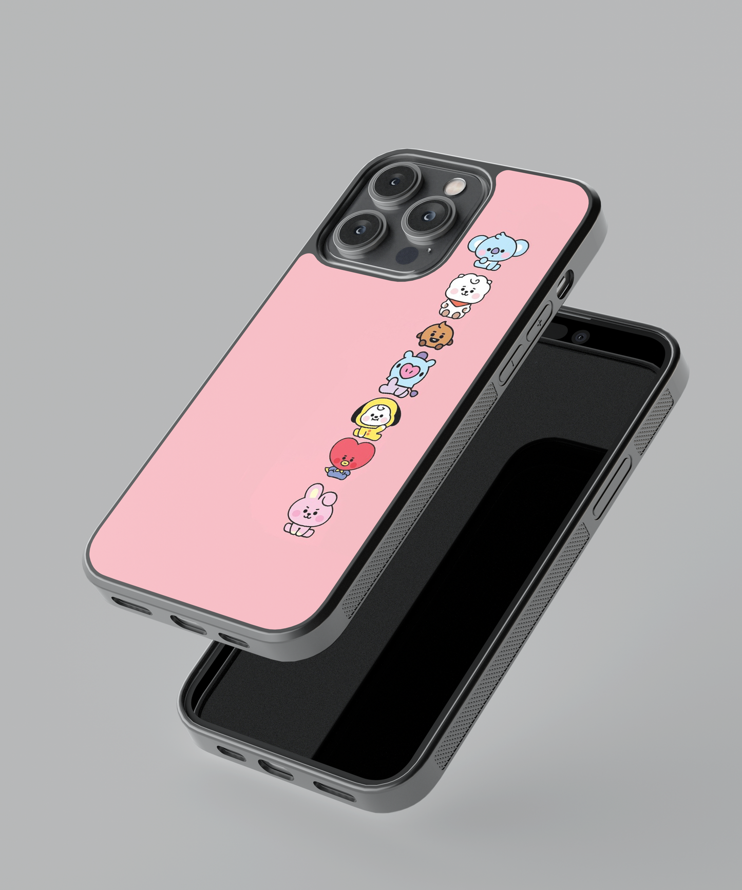 BT21 Pink Glass Cover