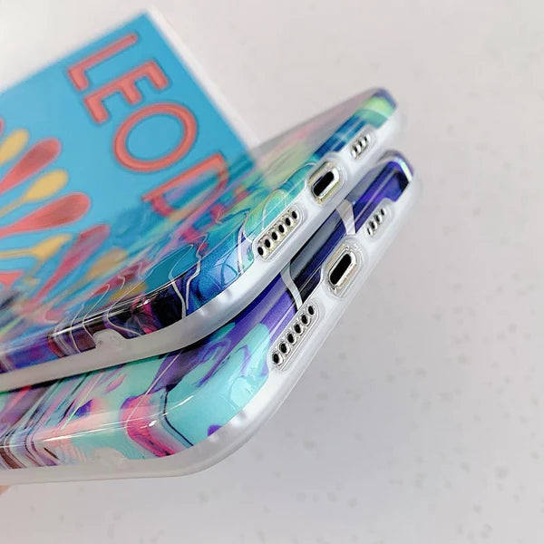 Laser Marble Silicon Case