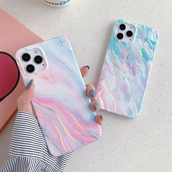Laser Marble Silicon Case