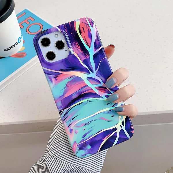 Laser Marble Silicon Case