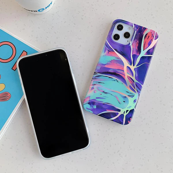 Laser Marble Silicon Case