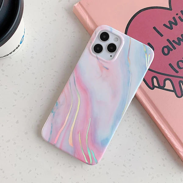 Laser Marble Silicon Case