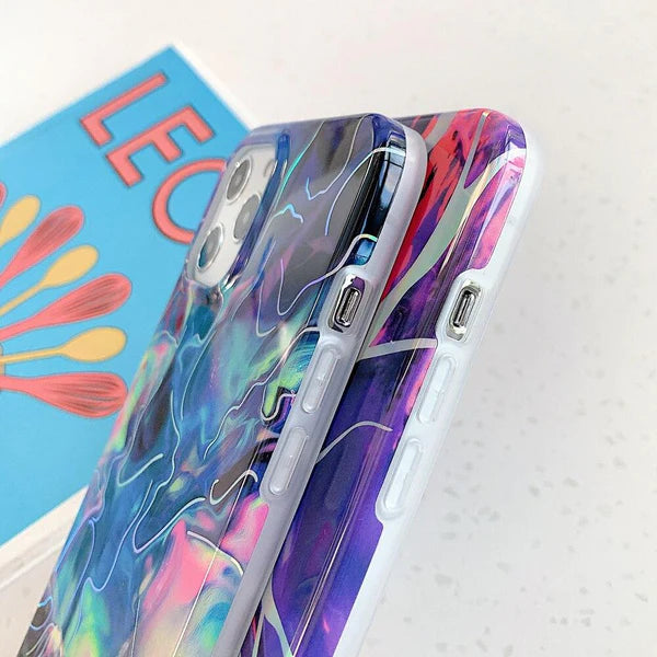 Laser Marble Silicon Case