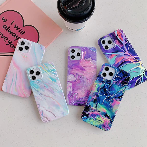 Laser Marble Silicon Case