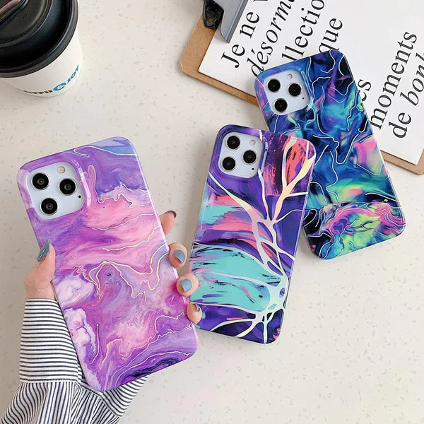 Laser Marble Silicon Case