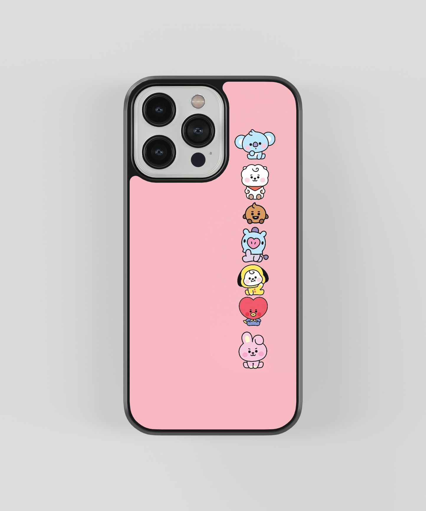 BT21 Pink Glass Cover