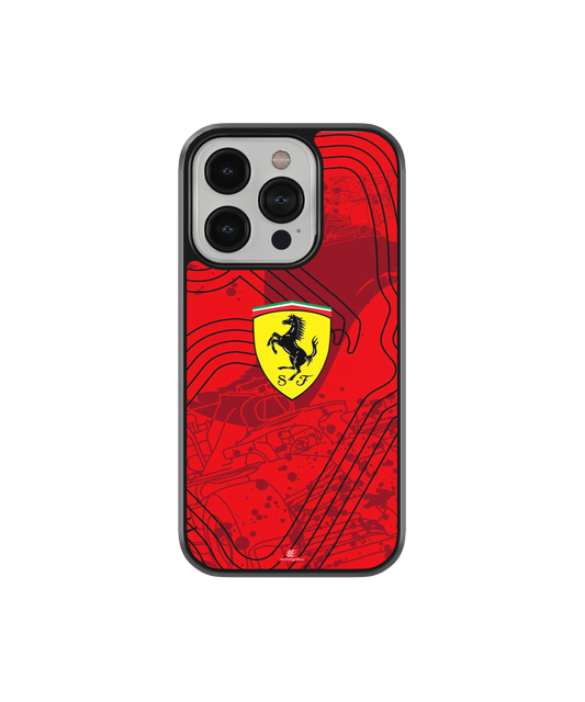 Ferrari Red Glass Case