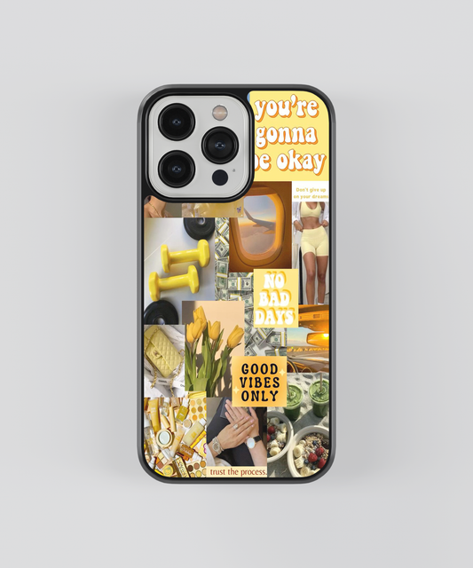 Vintage Yellow Glass Cover