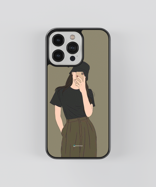Groovy Girl Glass Phone Case