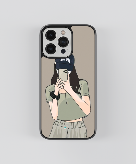 Groovy Girl Glass Phone Case